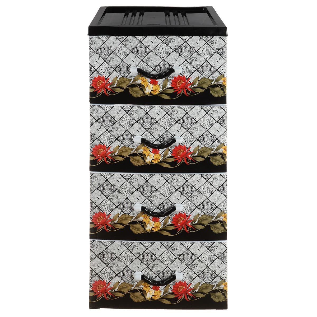 Al Wataneya Plastic Wheeled Miami Storage Drawer Units,4 Layers - Multicolor