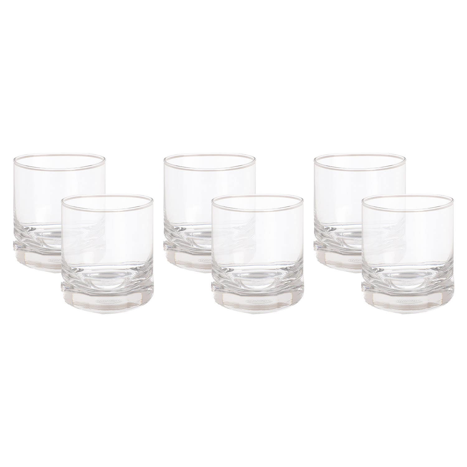 Ocean Glass Cup Set, 6 Pieces, 305 ml - Clear