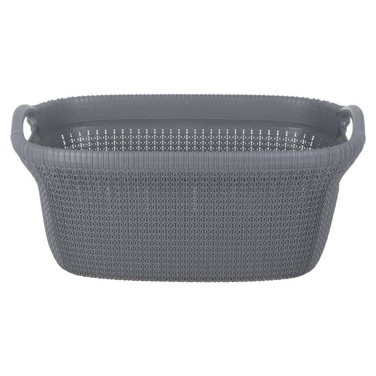 El Helal & Star Oval Laundry Basket, 50×37 cm - Grey