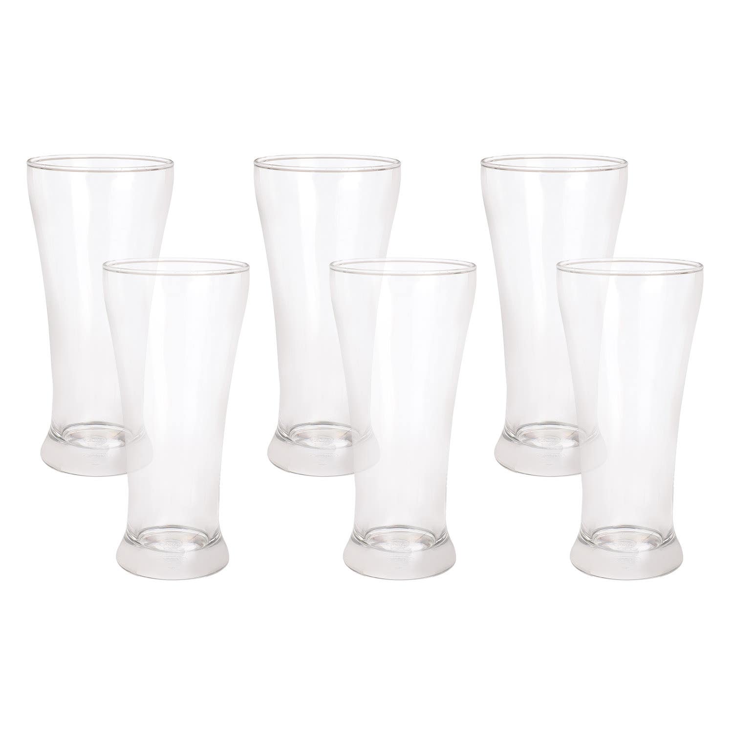 Ocean Glass Cup Set, 6 Pieces, 400 ml - Clear