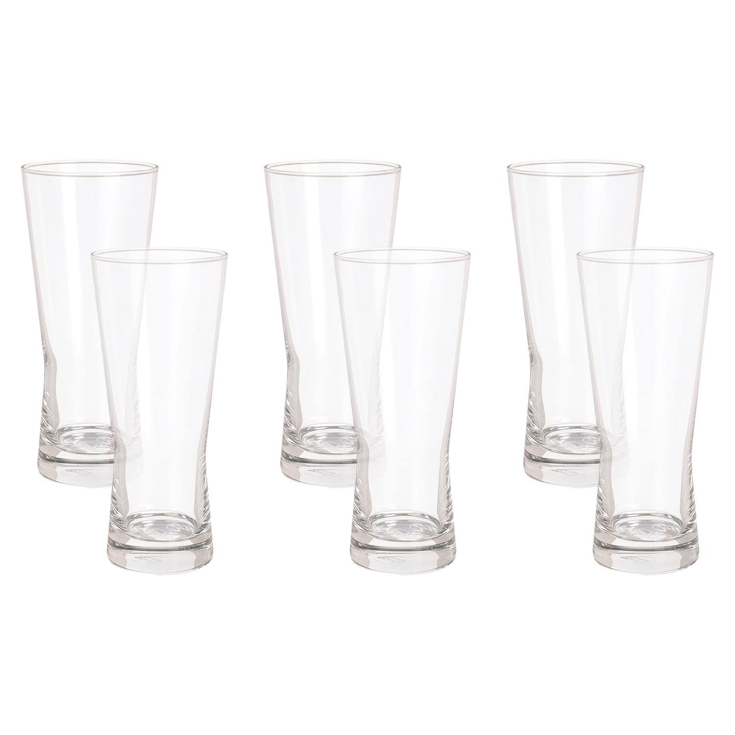 Ocean Glass Cup Set, 6 Pieces, 400 ml - Clear