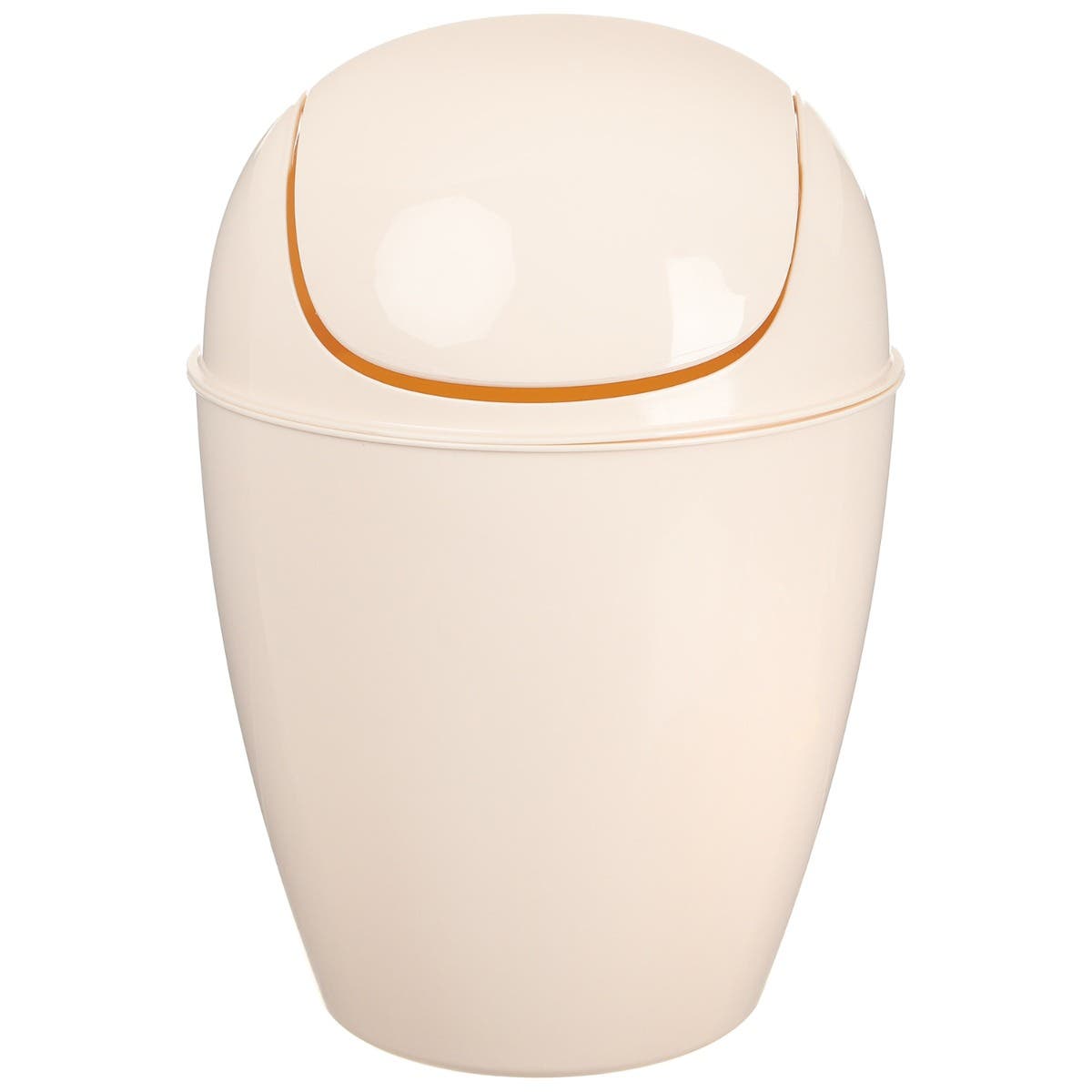 M-Design Plastic Trash Bin, Small - Coffee