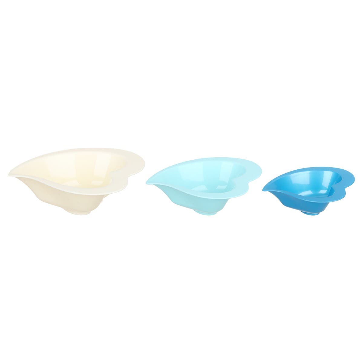 Winner Plast Nuts Bowl Heart Shape Set, 3 Pieces - Multicolor