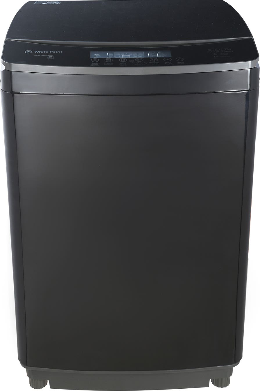 White Point WPTL14DFGBMA Top Loading Washing Machine, 14 kg, Digital - Black