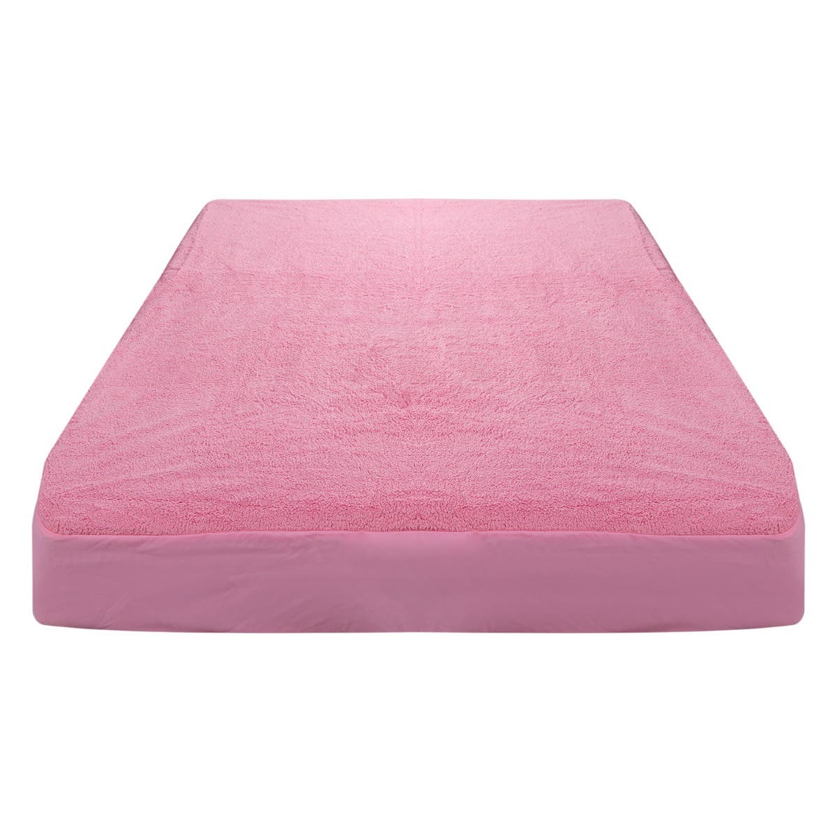 Cotton Mattress cover with Elastic, 120 cm - Rose