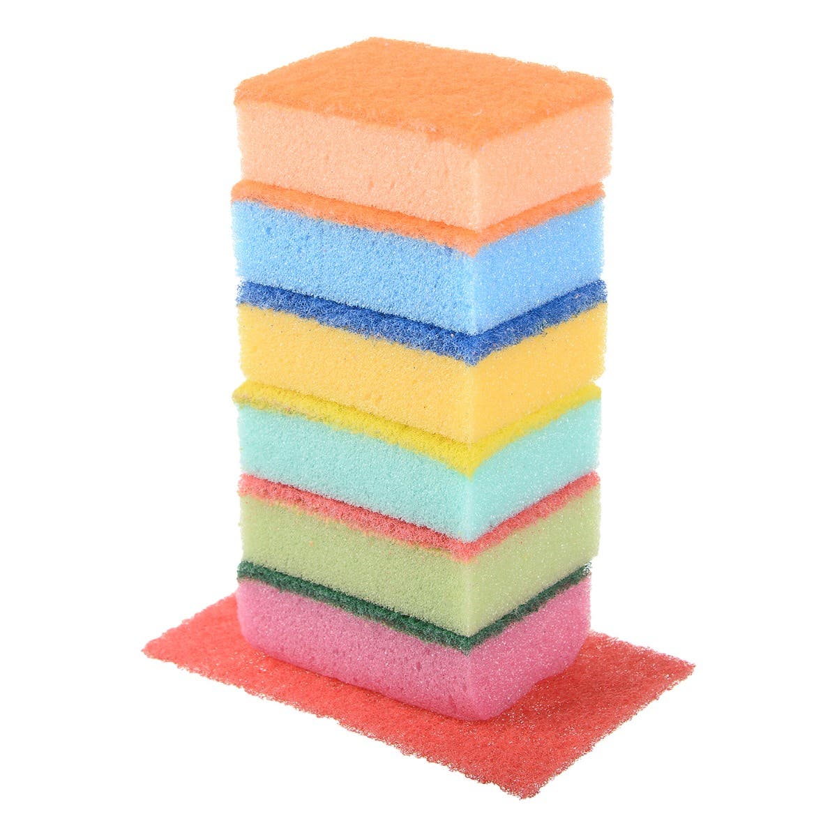 Beba Utensils Sponge Set, 7 Pieces - Multicolor