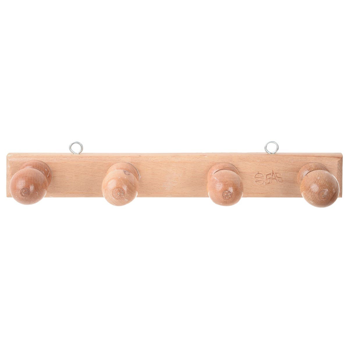 Sas Wood Hanger, 4 Hooks - Brown
