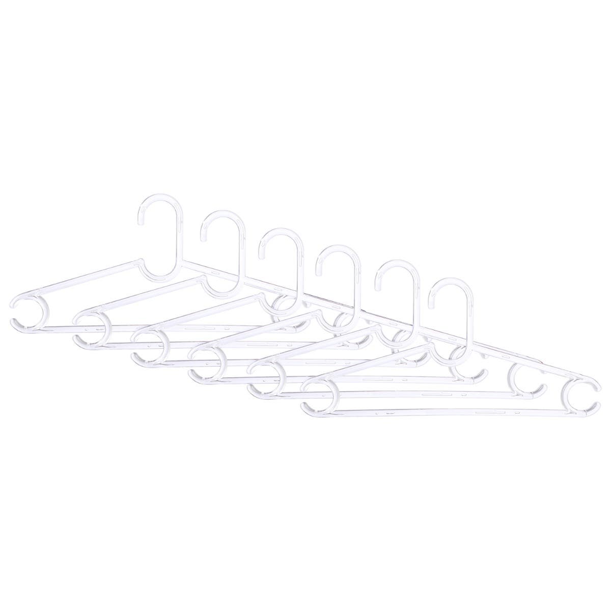 El Hoda Acrylic Hanger Set, 6 Pieces - Clear