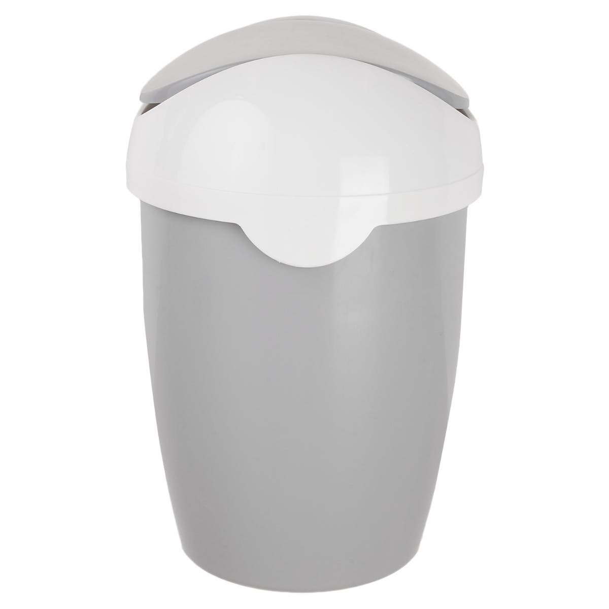 Winner Plast Trash Bin with Flip Cover, 6 Liter - Grey