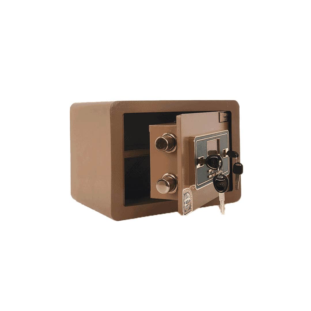 TURBOTECH Metal Digital Laser Safe, 25 × 35 × 25 cm - Brown