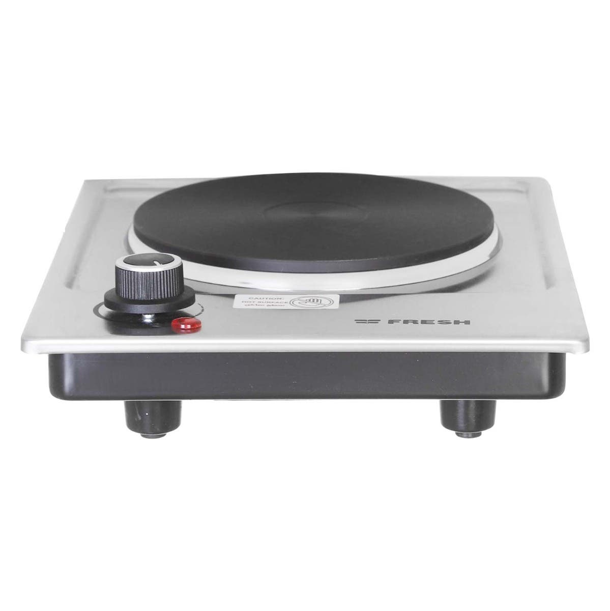 Fresh Electric Flat Hob, Single Burner, 1500 Watts - Silver