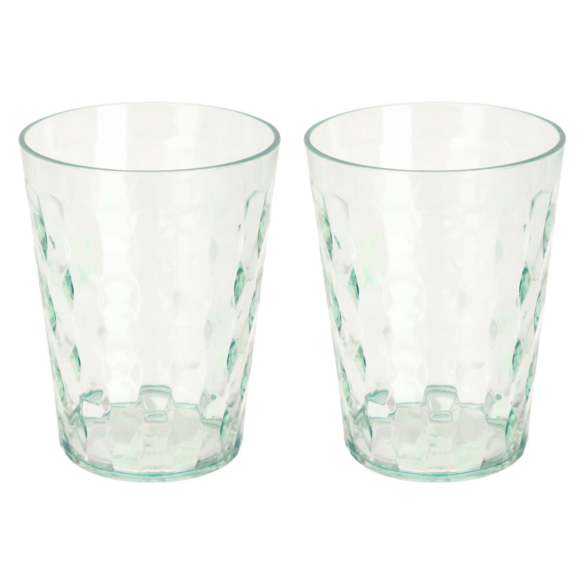 Elite Acrylic Cup Set, 2 Pieces, 300 ml - Light Green