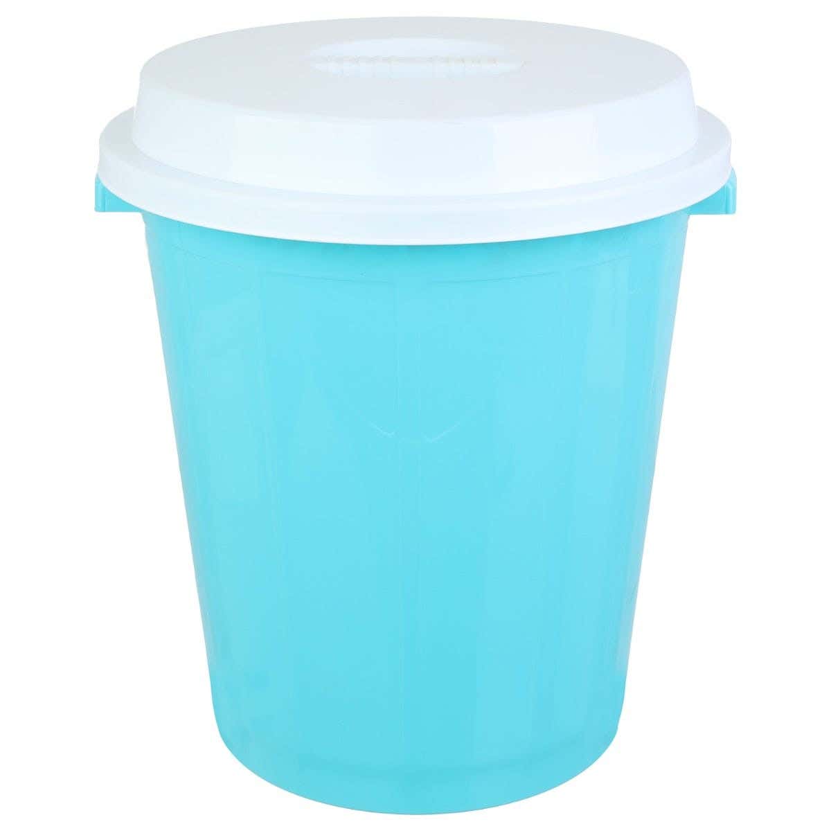 Al Wataneya Plastic Trash Bin, 30 Liter - Turquoise