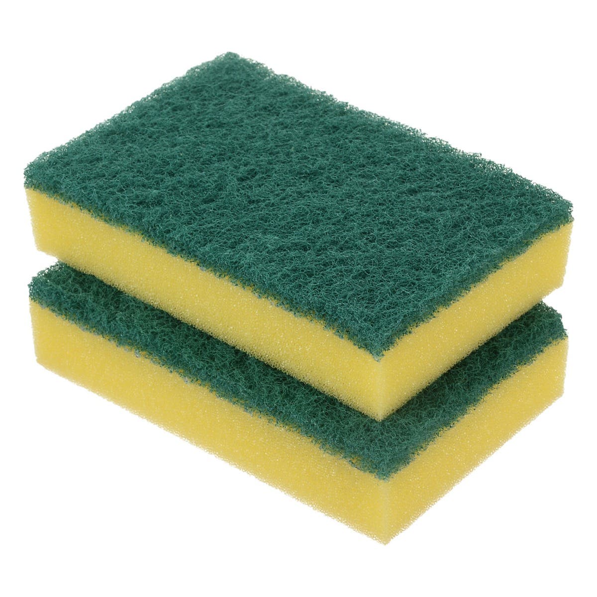 Easy Use Utensils Sponge Set, 2 Pieces - Yallow Green