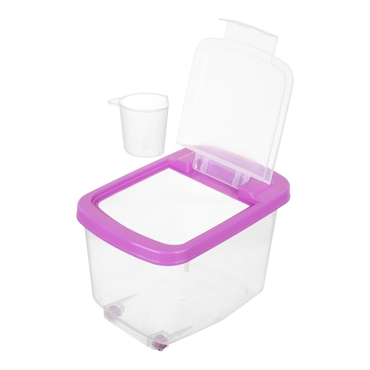 Al Wataneya Plastic Rice Box Keeper, 19×27×15 cm - Mauve Clear