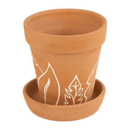Pottery Plant Pot, One Piece, 10×10 cm - Multicolor