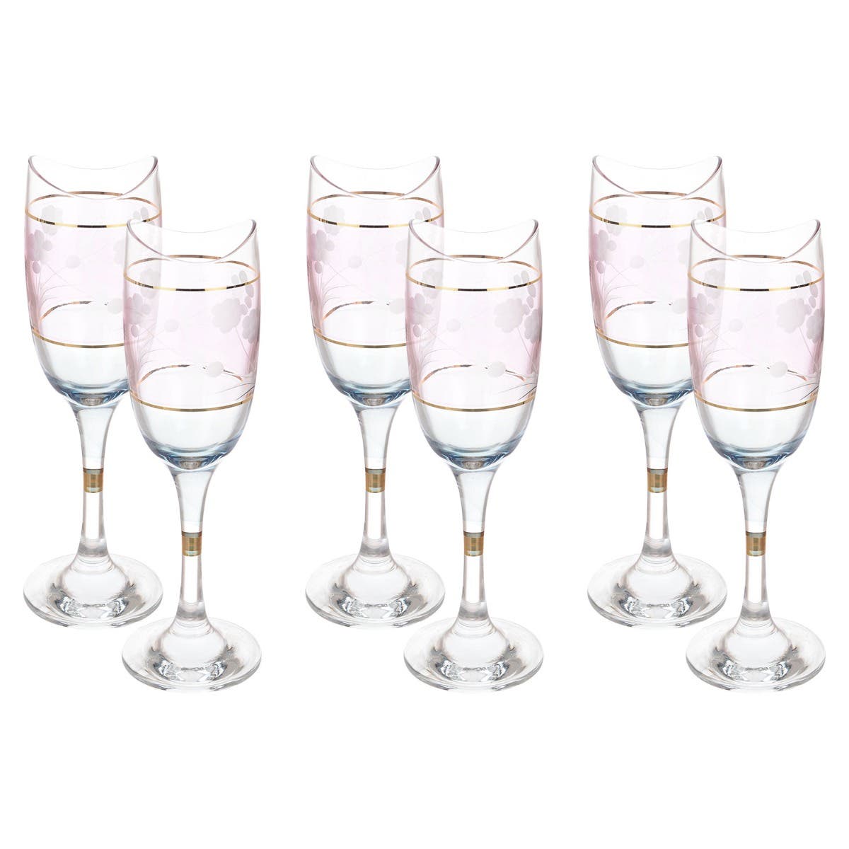 Bohemia Glasses Set, 6 Pieces - Multicolor