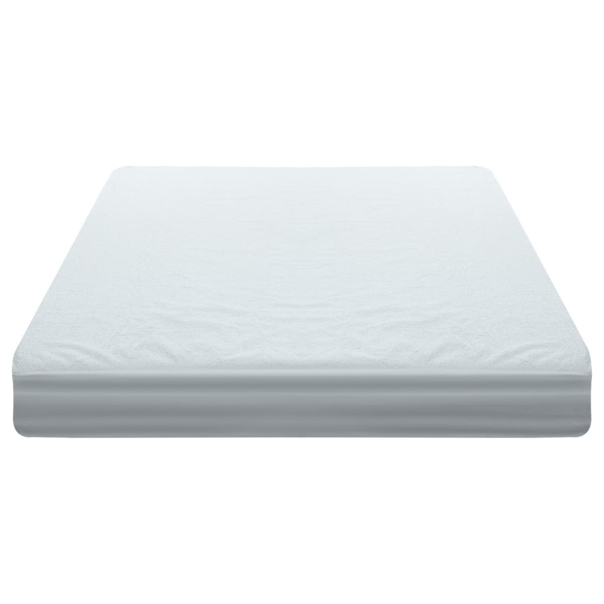 Cotton mattress cover with Elastic, size 120×195 cm - White