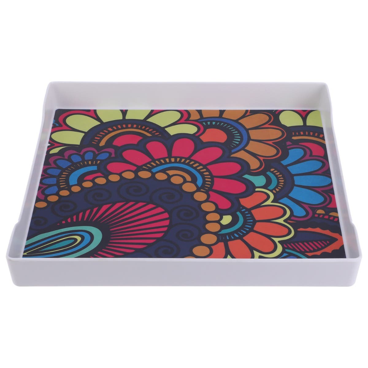 Bright Designs Melamine Square Serving Tray, 38 cm - Multicolor