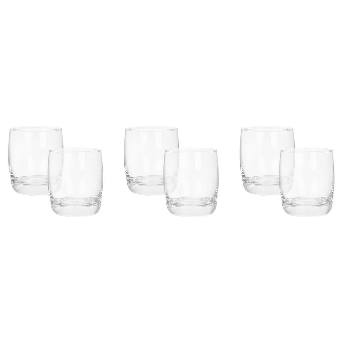 Ocean Glass Water Cup Set, 6 Pieces - Clear