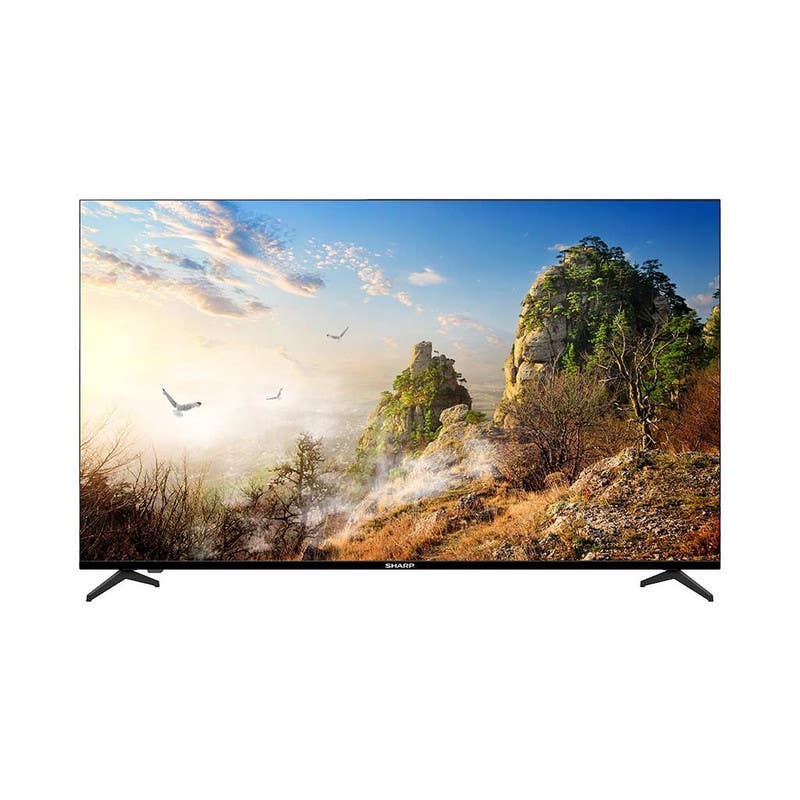Sharp 4T-C50FJ16EX Smart TV, 50 Inch, 4K, LED, Frameless - Black