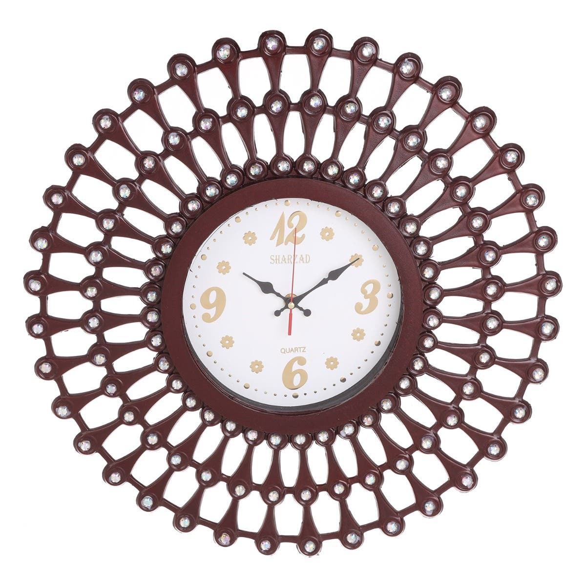 Plastic Wall Watch, 48 cm - Brown