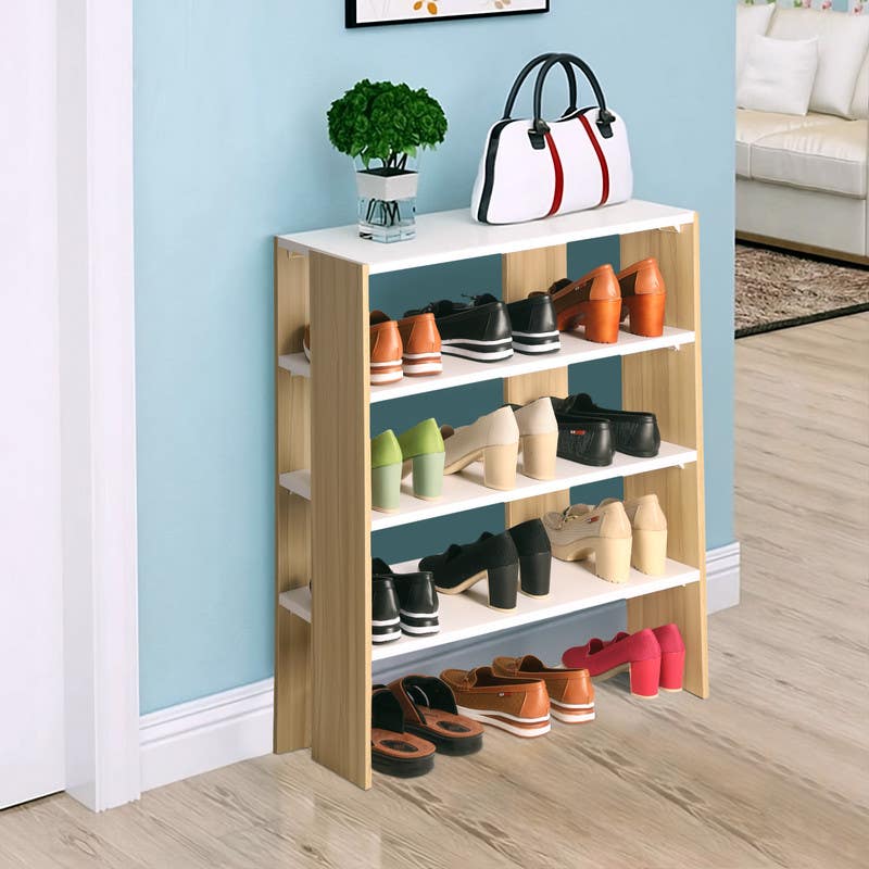 Modern MDF Wood Shoe Rack, 80x84x32 cm