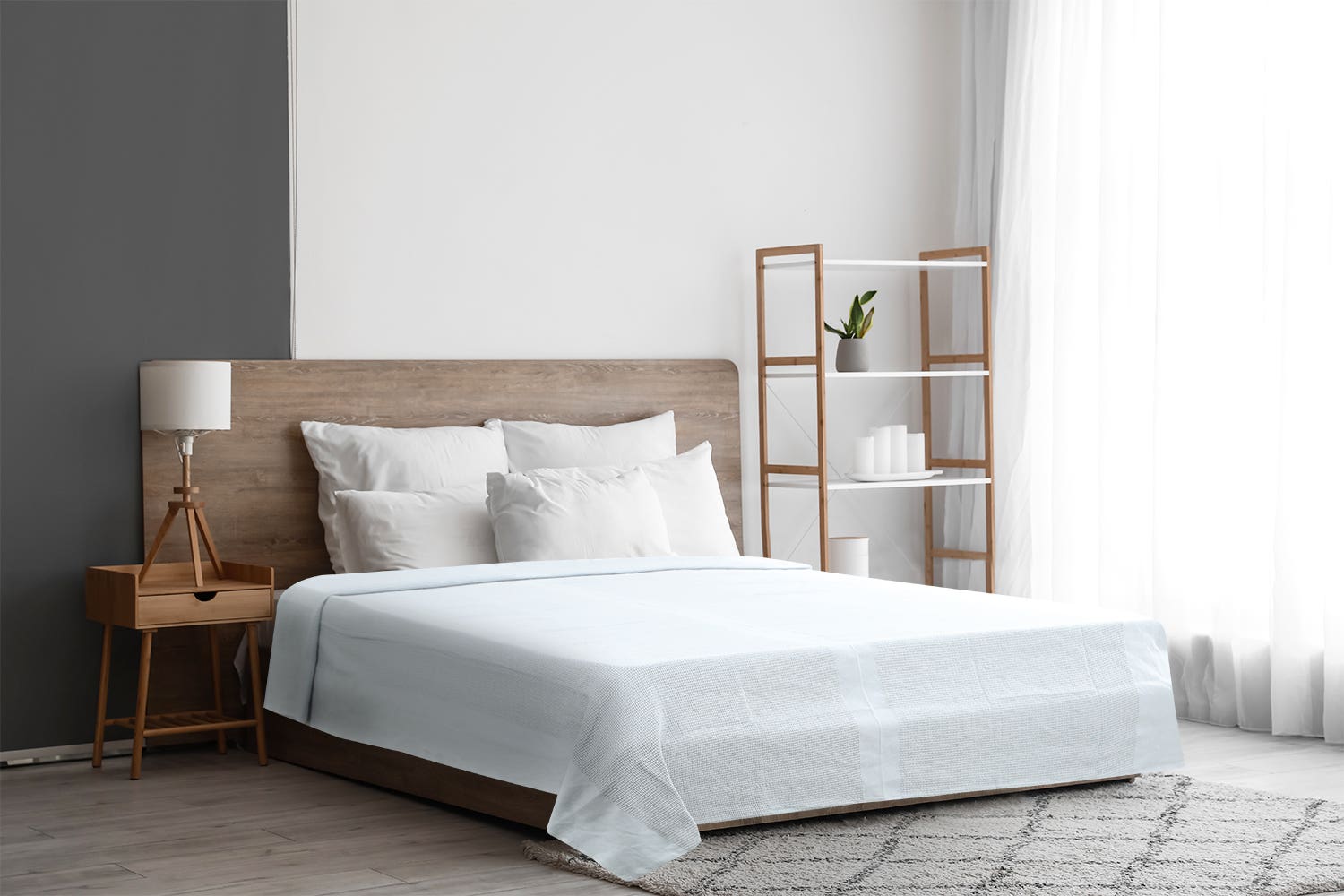 Mehalla Cotton Coverlet, 180X250 Cm, Approximately 375 Grams - Grey