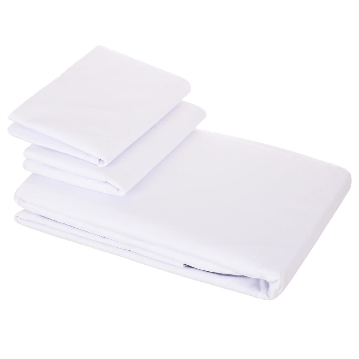 Nice Home Cotton Bedding Sheet Set , 3 Pieces - White