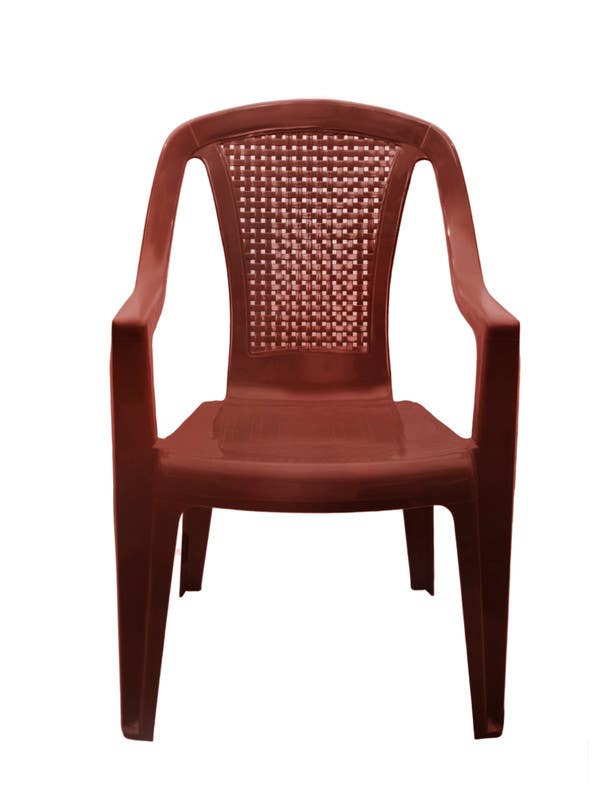 Plastic Chair, 57×88×54.5 cm - Burgundy