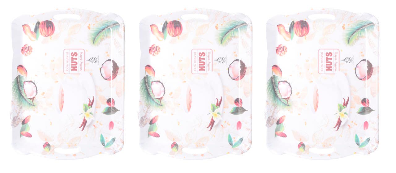 Square Melamine Trays Set 1 , 3 Pieces - Multicolor