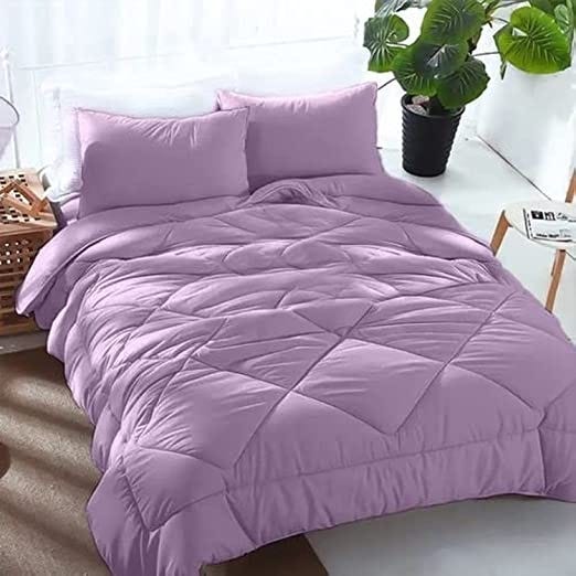Line Sleep Fiber Quilt, 220x180 cm - Purple