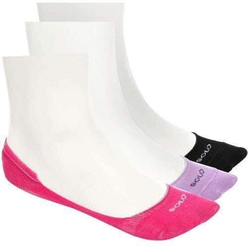 Women's 3-Piece Sock Set, One Size, Cotton - Multicolor