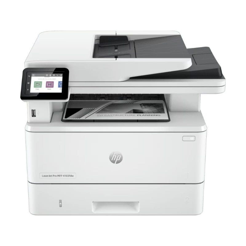 HP 4103FDW Jet Pro Laser Printer, Wifi- White