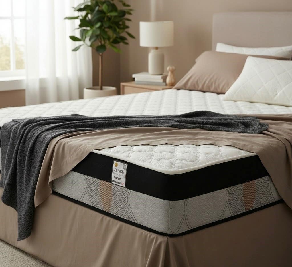 American House Cotton Mattress, Individual Springs, 30x100x200 cm - Multicolor