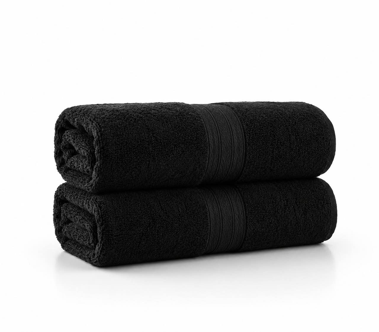 Gym cotton medical towel, 2 pieces, 60x40 cm - Black