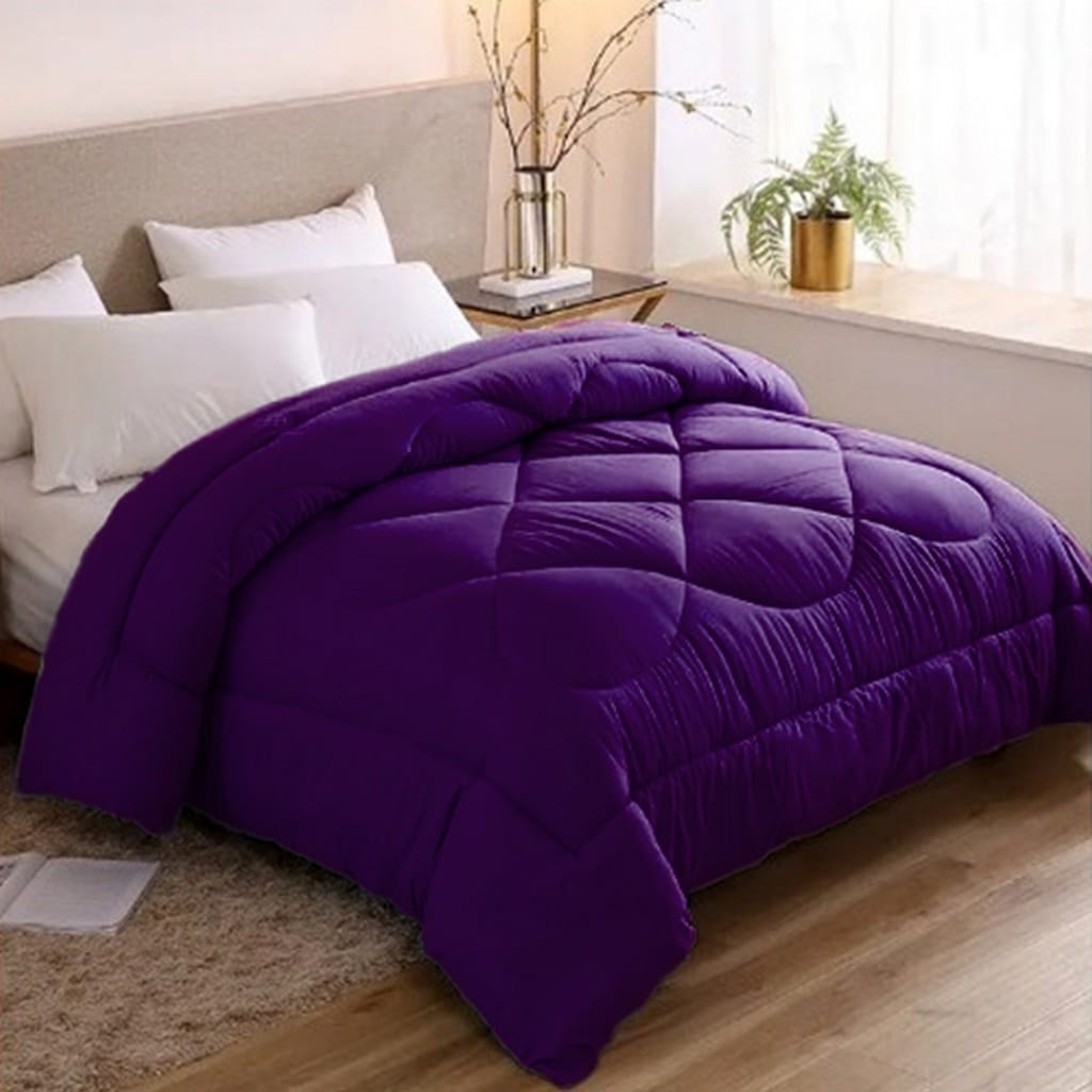 Line Sleep Fiber Quilt, 220x180 cm - Dark Purple
