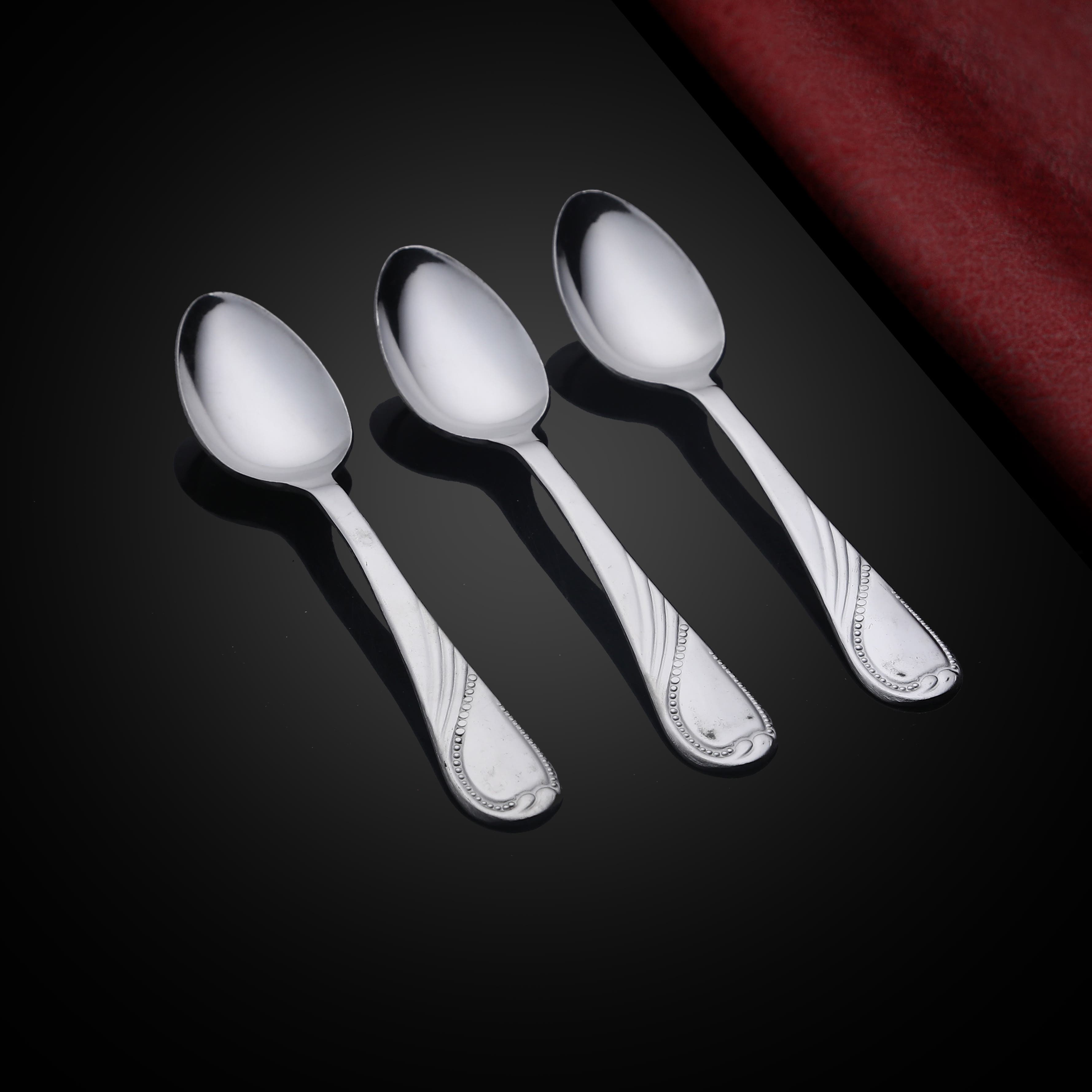 Alex Metal Spoons Set, 3 Pieces - Silver