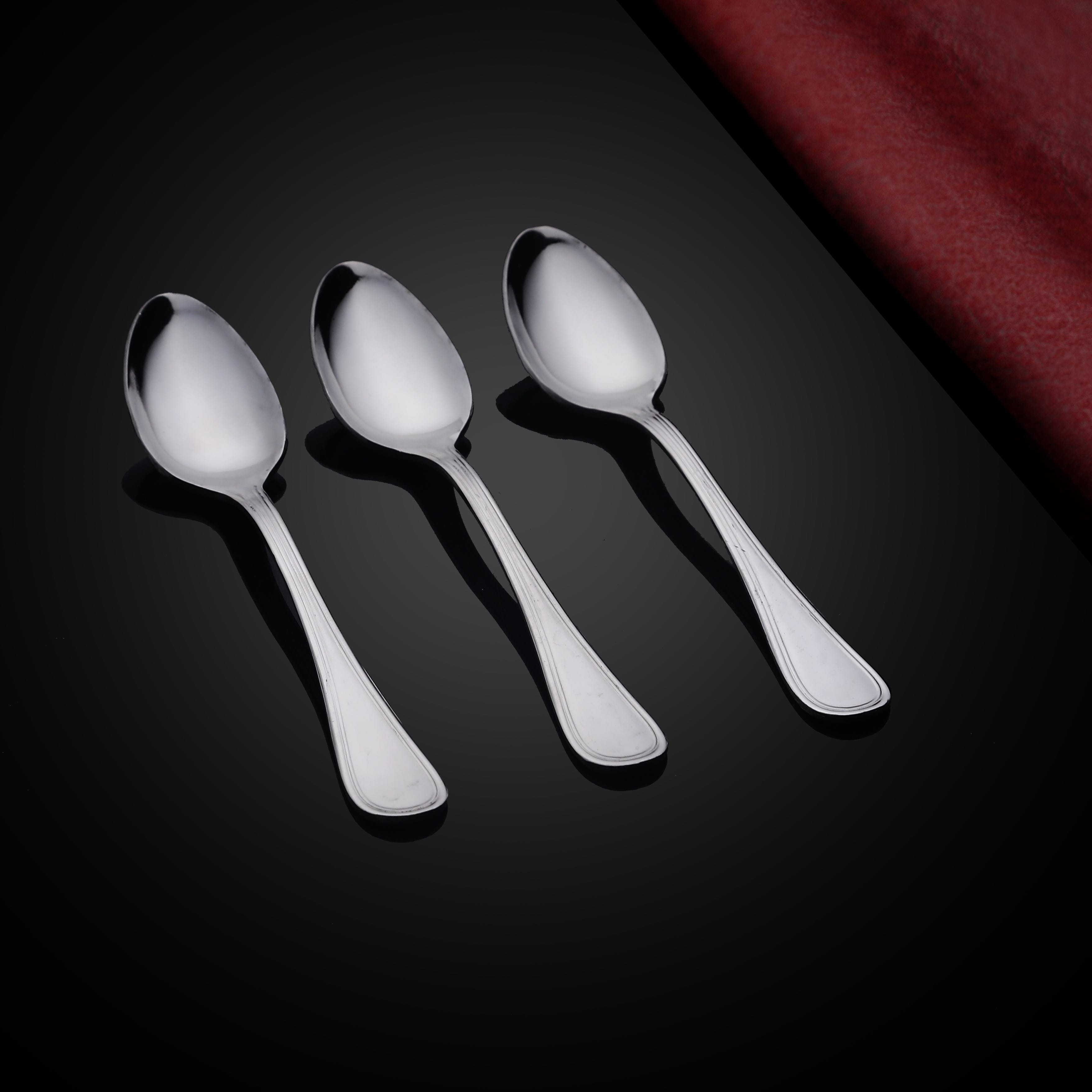 Alex Metal Spoons Set, 3 Pieces - Silver