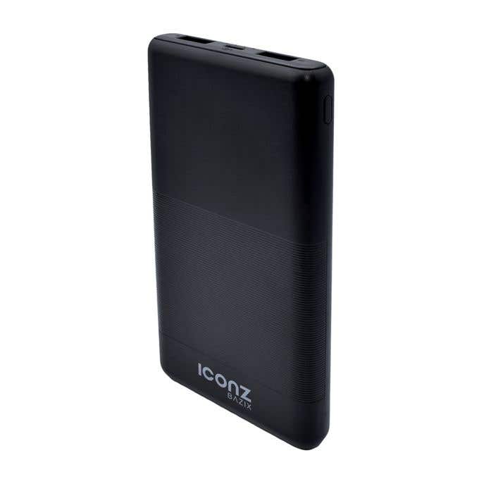 Iconz Basics XPB04K Power Bank, 10000 Mah, 2 Ports - Black