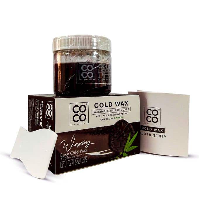 Cold Wax Coconut Charcoal and Bamboo, to remove hair , for Women, 250g
