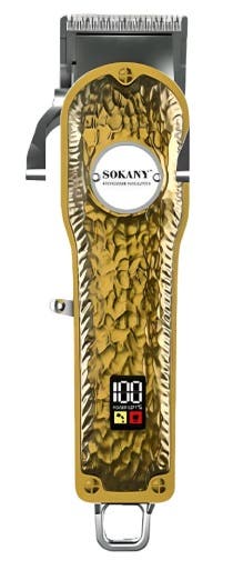 Sokany SK-LF-9976 Men Professional Hair Trimmer, Lithium Battery 2500 mAh, Digital Screen - Gold