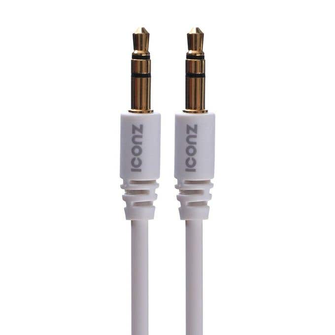 Iconz JCS1W AUX Cable, 1 Meter - White