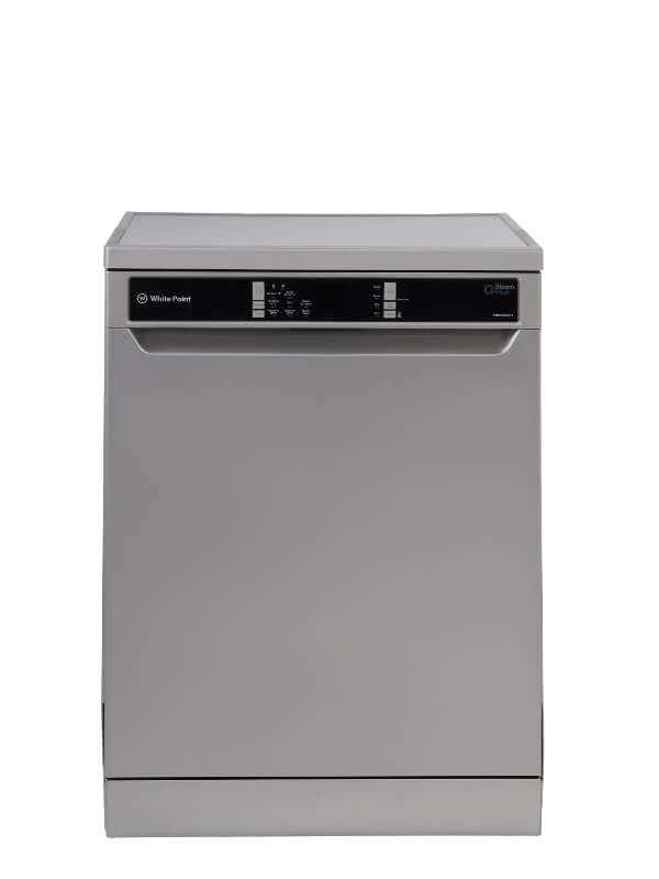 White Point WPD148HDS Dishwasher, 14 Place Settings, 8 Programs, Digital - Silver