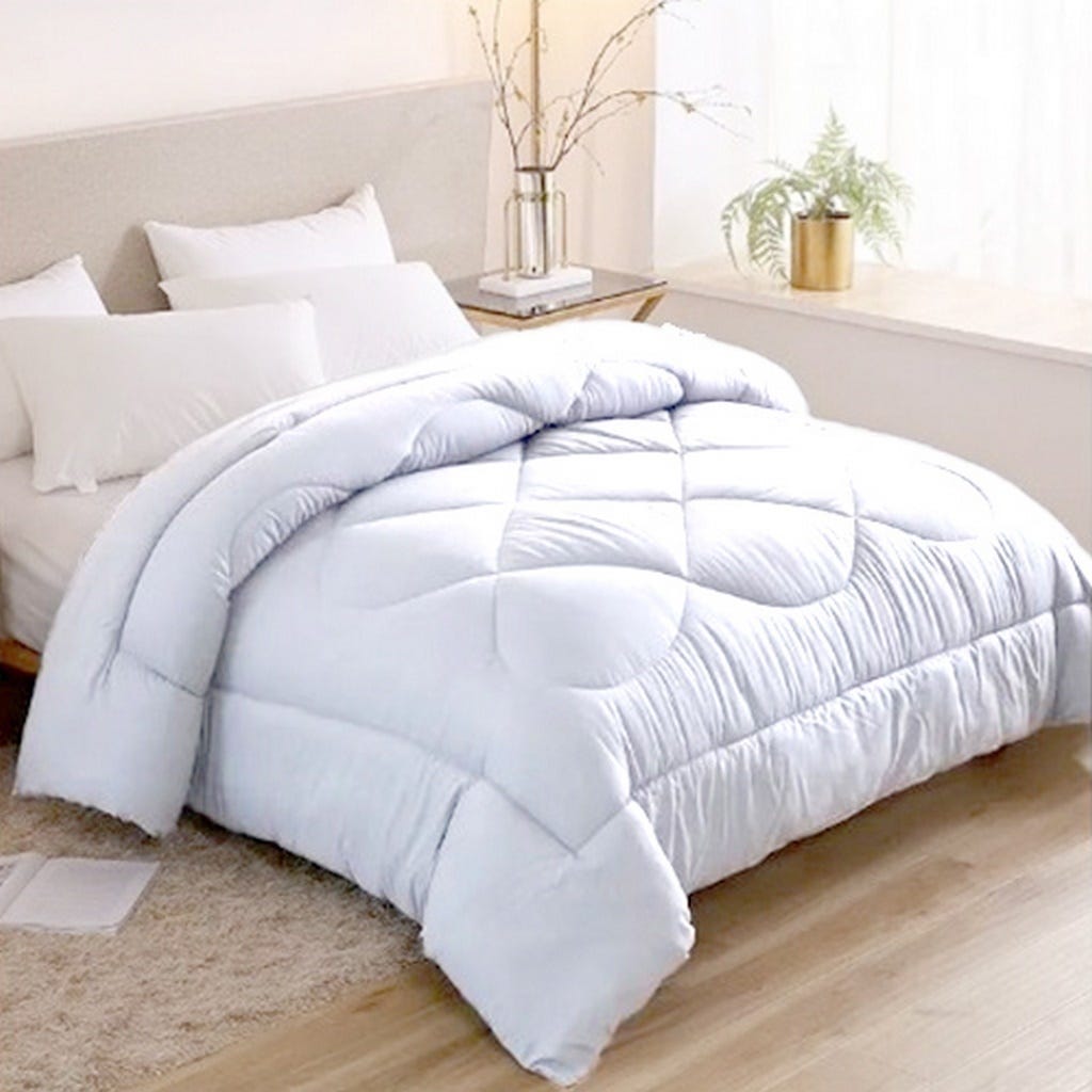 Line Sleep Fiber Quilt, 220x180 cm - White