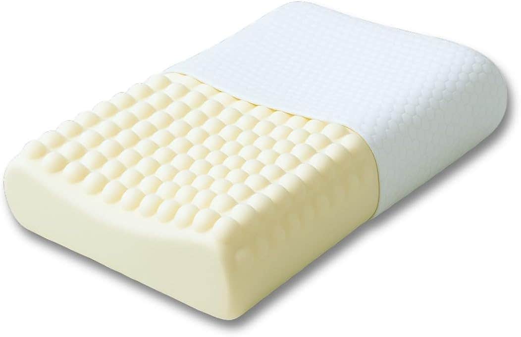 Medical memory foam pillow, 60×40×15 cm - white beige