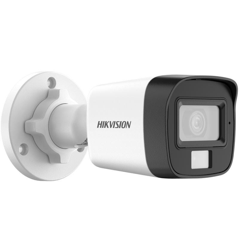 Hikvision DS-2CE16K0T-LPFS Outdoor Security Camera, 3K, Smart Hybrid Bullet, Microphone - White