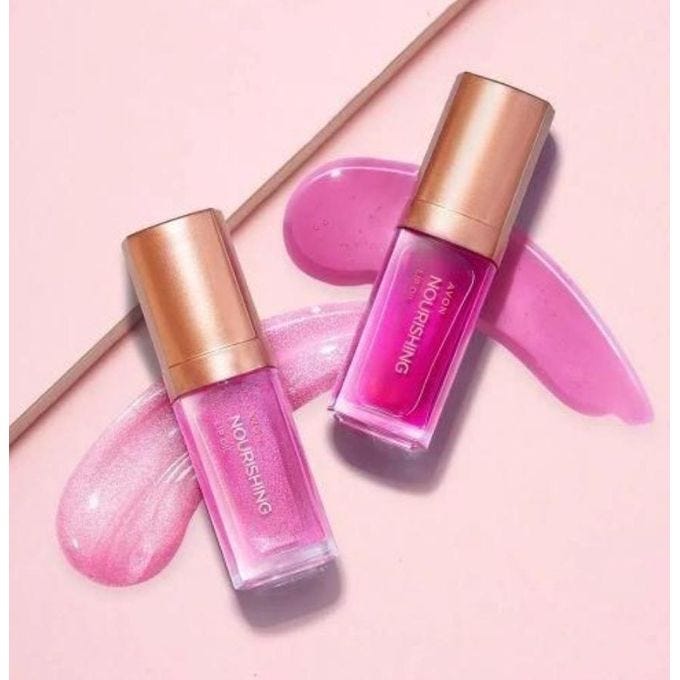 Avon Nourishing Lip Oil, With SPF 12,7 ml, 2 Pieces - Rose