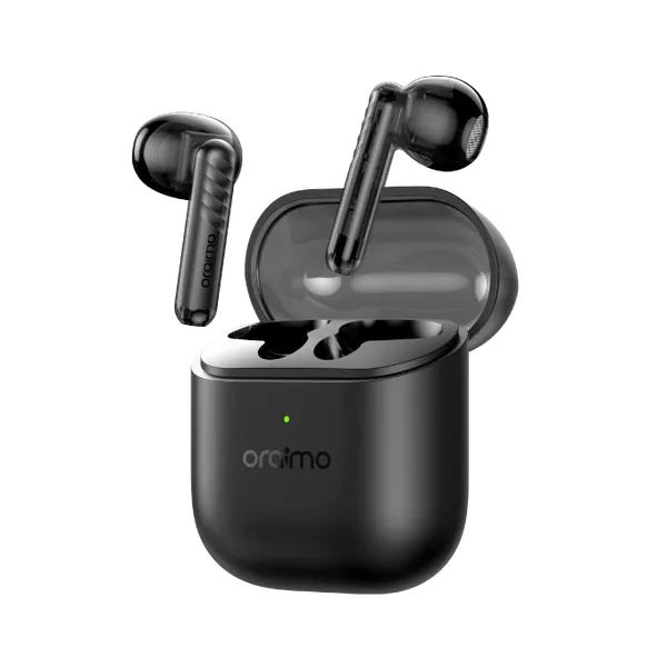 Oraimo OTW-330S Wireless Earphones, 6 Mic, Noise Cancelling - Black