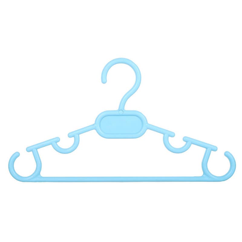 Clothes Hanger Set For Kids, 6 Pieces, 28 cm - Light Blue